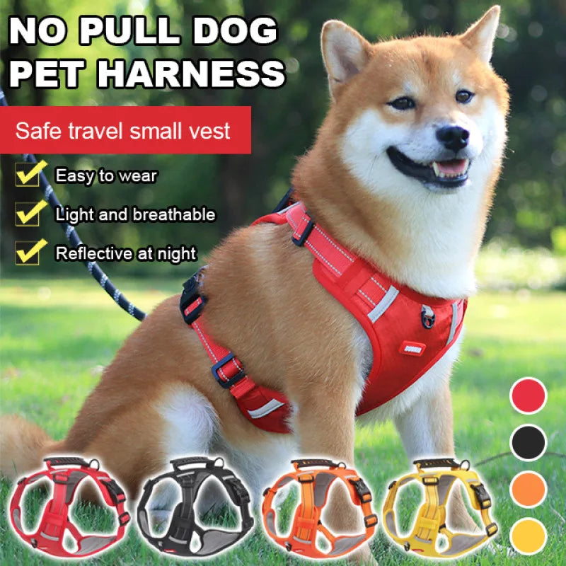 Dog Harness Reflective Adjustable Breathable