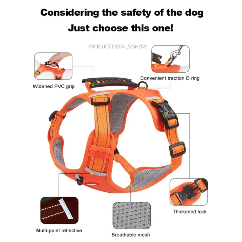 Dog Harness Reflective Adjustable Breathable