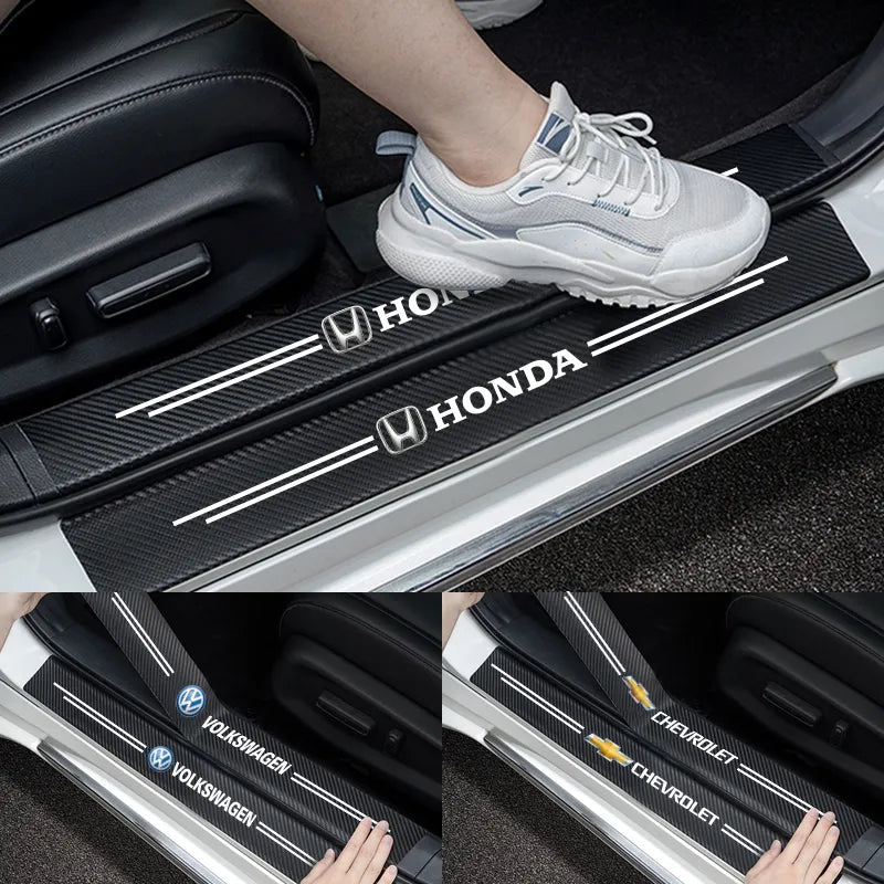 Carbon door trim stickers