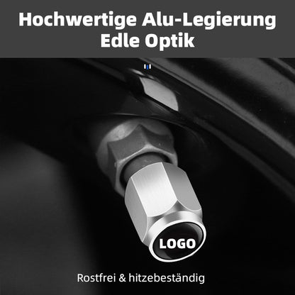 Valve caps made of aluminum alloy with car brand logo 