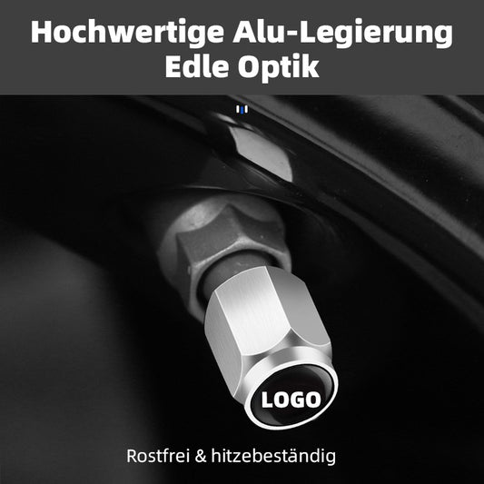 Valve caps made of aluminum alloy with car brand logo 