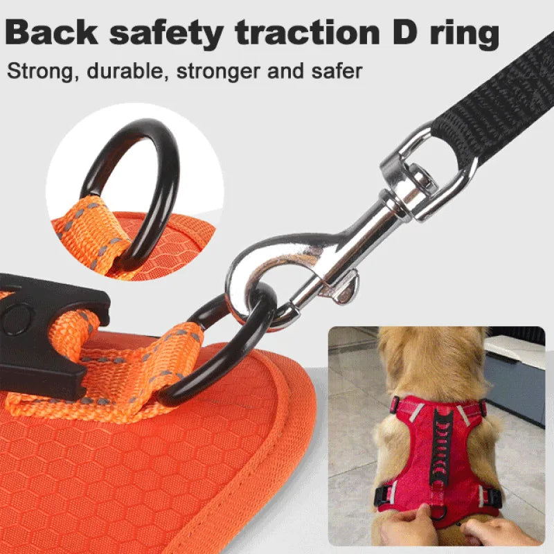 Dog Harness Reflective Adjustable Breathable