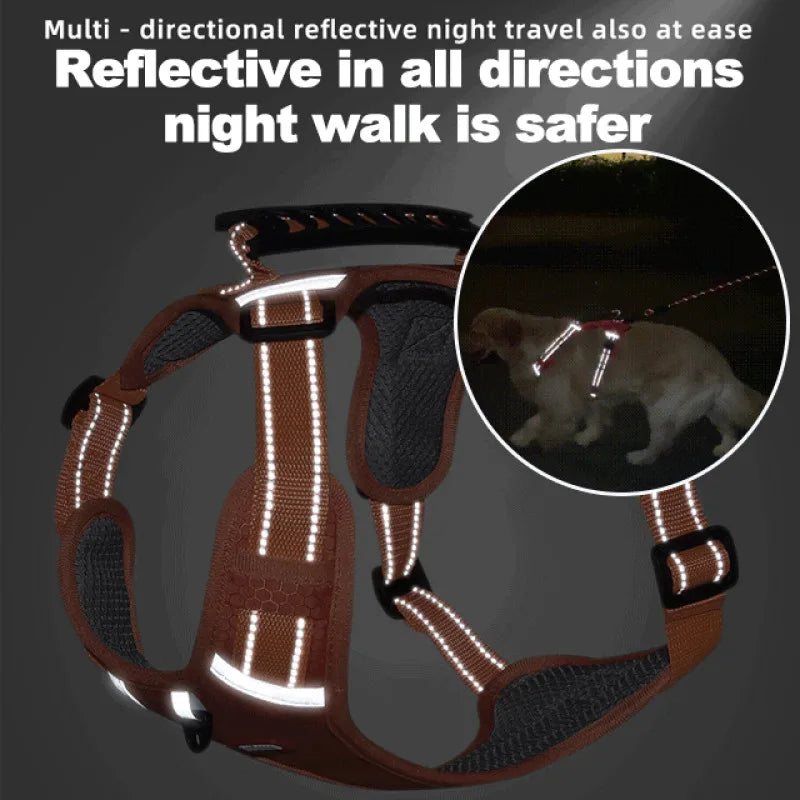 Dog Harness Reflective Adjustable Breathable