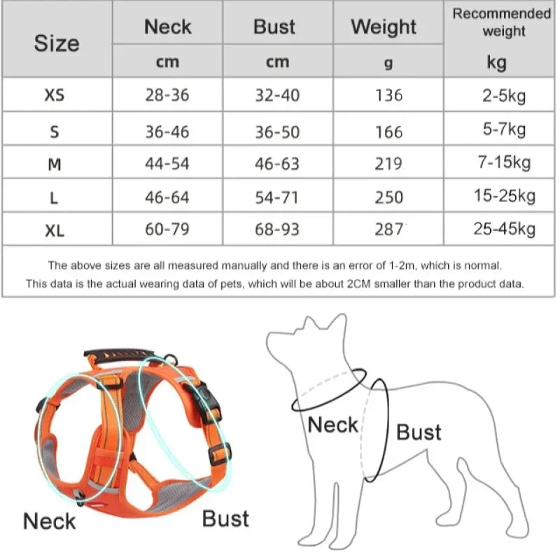 Dog Harness Reflective Adjustable Breathable