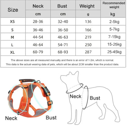 Dog Harness Reflective Adjustable Breathable