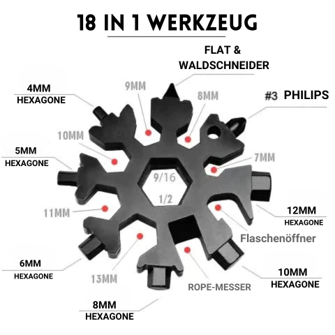 Snowflakes™ 18-in-1 Multi-Tool 