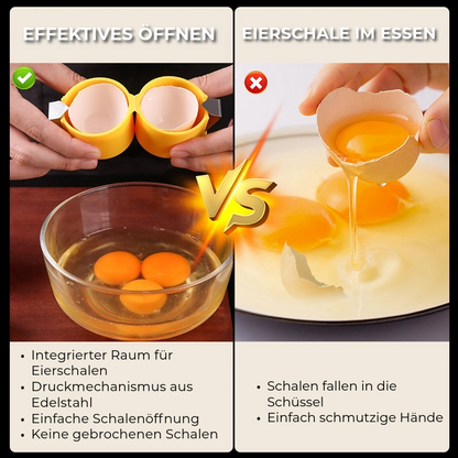 Efficient egg opener